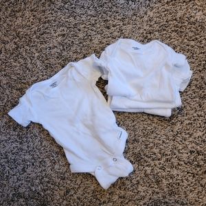 Plain White Baby Onesies